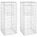Stâlpi tip coș gabion, 2 buc., 40x40x100 cm, fier - WALTI WALTI