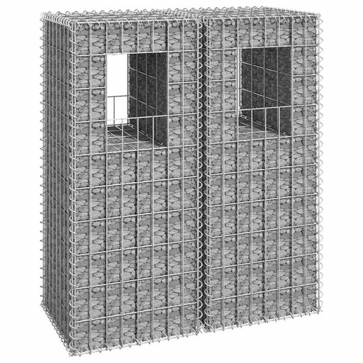 Stâlpi tip coș gabion, 2 buc., 40x40x100 cm, fier - WALTI WALTI