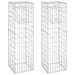 Stâlpi tip coș gabion, 2 buc., 40x40x140 cm, fier - WALTI WALTI