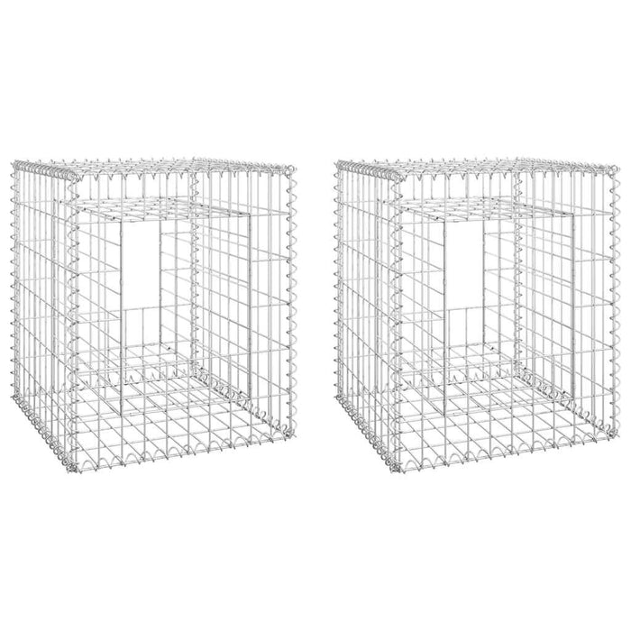 Stâlpi coș gabion, 2 buc., 50x50x60 cm, fier - WALTI WALTI