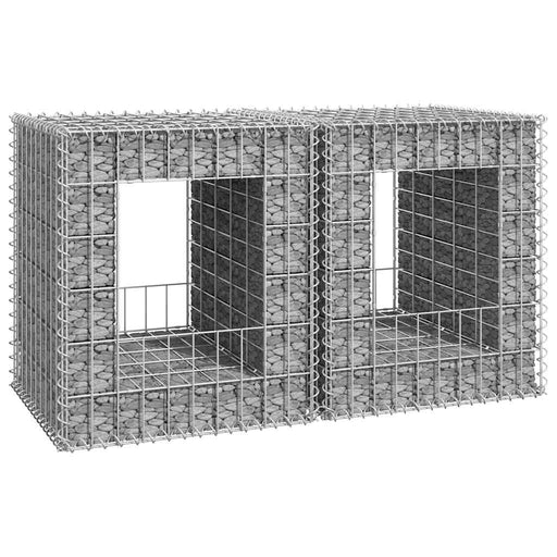 Stâlpi coș gabion, 2 buc., 50x50x60 cm, fier - WALTI WALTI