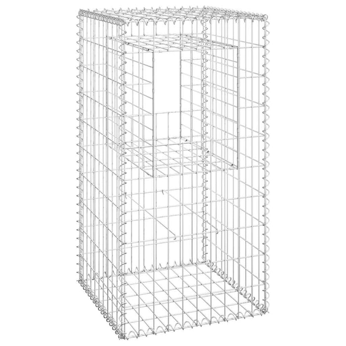 Stâlp coș gabion, 50x50x100 cm, fier - WALTI WALTI