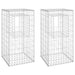 Stâlpi tip coș gabion, 2 buc., 50x50x100 cm, fier - WALTI WALTI