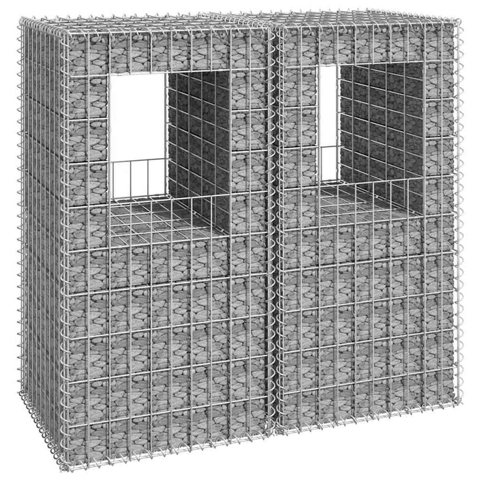 Stâlpi tip coș gabion, 2 buc., 50x50x100 cm, fier - WALTI WALTI
