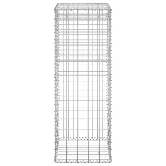Stâlpi coș gabion, 2 buc., 50x50x140 cm, fier - WALTI WALTI