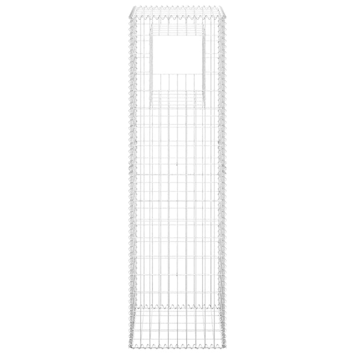 Stâlpi tip coș gabion, 2 buc., 50x50x180 cm, fier - WALTI WALTI