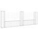 Coș gabion în formă de U cu 3 stâlpi, 260x20x100 cm, fier - WALTI WALTI