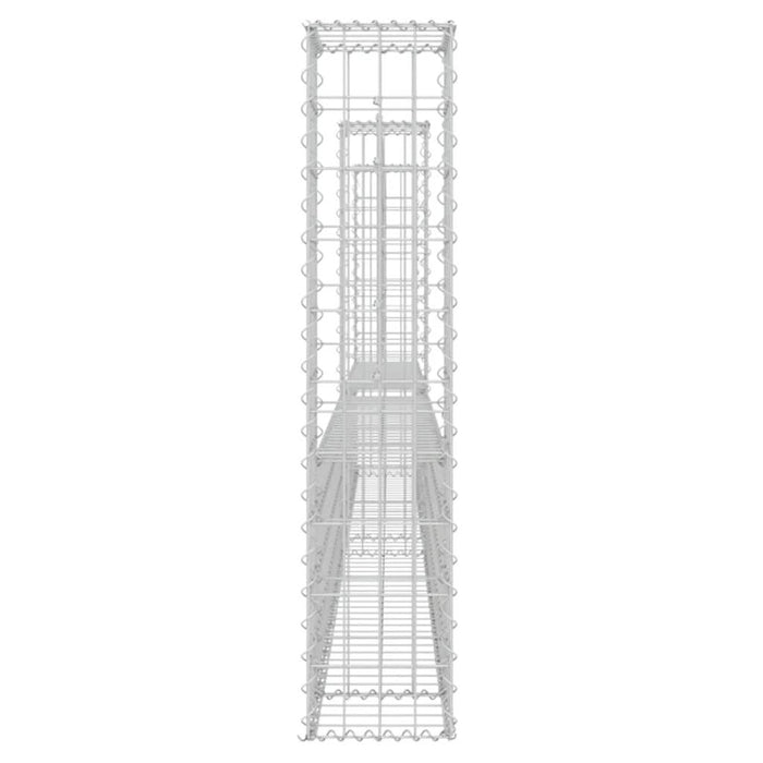 Coș gabion în formă de U cu 3 stâlpi, 260x20x100 cm, fier - WALTI WALTI