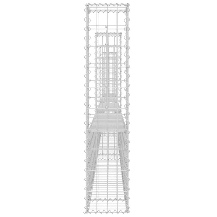 Coș de gabion în formă de U cu 5 stâlpi, 500x20x100 cm, fier - WALTI WALTI