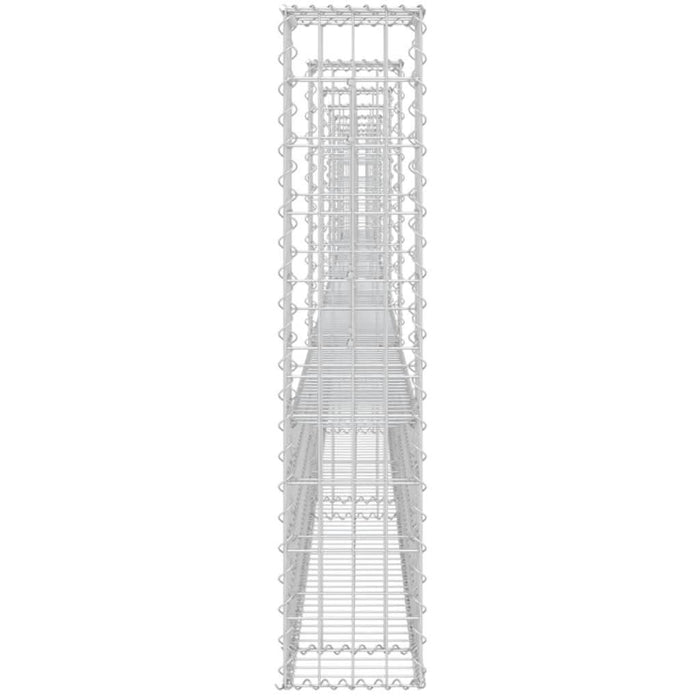 Coș gabion în formă de U cu 8 stâlpi, 860x20x100 cm, fier - WALTI WALTI