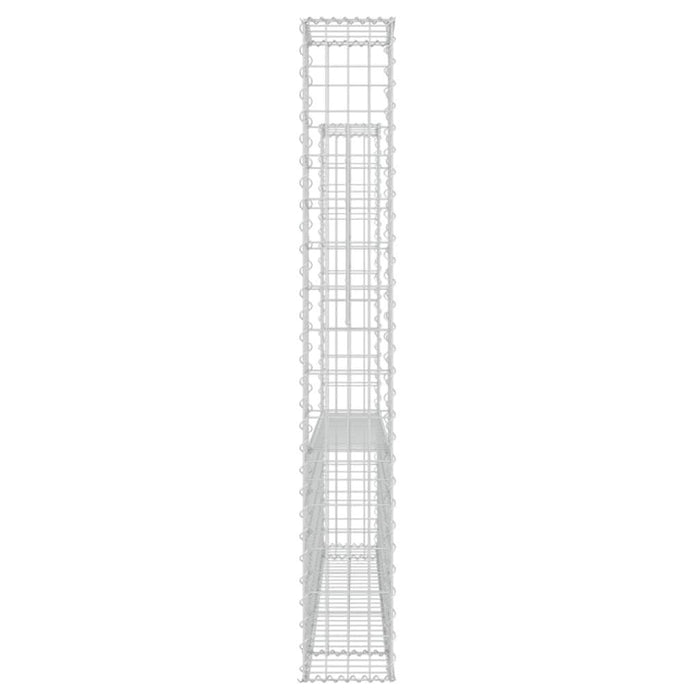 Coș gabion în formă de U, cu 2 stâlpi, 140x20x150 cm, fier - WALTI WALTI