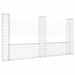 Coș gabion în formă de U cu 3 stâlpi, 260x20x150 cm, fier - WALTI WALTI