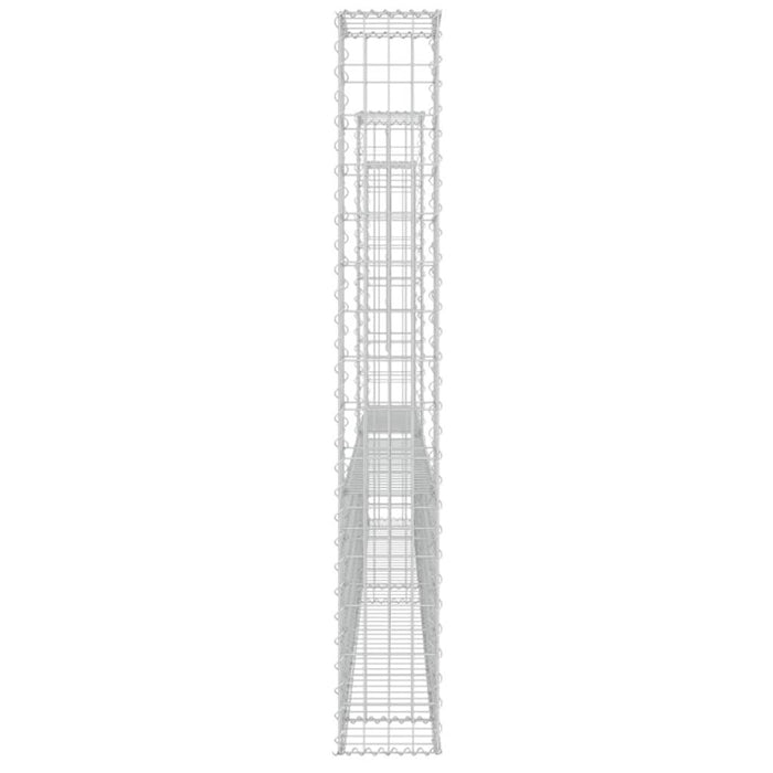 Coș gabion în formă de U cu 3 stâlpi, 260x20x150 cm, fier - WALTI WALTI