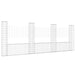 Coș gabion în formă de U cu 4 stâlpi, 380x20x150 cm, fier - WALTI WALTI