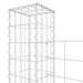 Coș gabion în formă de U cu 5 stâlpi, 500x20x150 cm, fier - WALTI WALTI