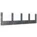 Coș gabion în formă de U cu 5 stâlpi, 500x20x150 cm, fier - WALTI WALTI