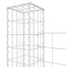 Coș gabion în formă de U cu 6 stâlpi, 620x20x150 cm, fier - WALTI WALTI