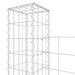 Coș gabion în formă de U cu 8 stâlpi, 860x20x150 cm, fier - WALTI WALTI