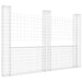 Coș gabion în formă de U cu 3 stâlpi, 260x20x200 cm, fier - WALTI WALTI