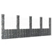 Coș de gabion în formă de U cu 5 stâlpi, 500x20x200 cm, fier - WALTI WALTI