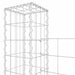 Coș de gabion în formă de U cu 7 stâlpi, 740x20x200 cm, fier - WALTI WALTI