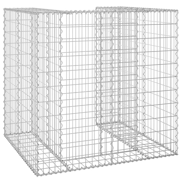 Perete gabion pentru pubelă, 110x100x110 cm, oțel galvanizat - WALTI WALTI