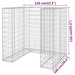 Perete gabion pentru pubelă, 110x100x110 cm, oțel galvanizat - WALTI WALTI