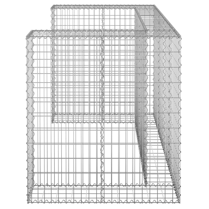 Perete gabion pentru pubele, 180x100x110 cm, oțel galvanizat - WALTI WALTI