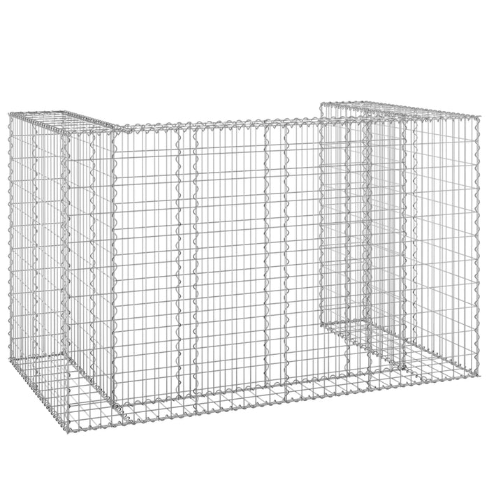 Perete gabion pentru pubele, 180x100x110 cm, oțel galvanizat - WALTI WALTI