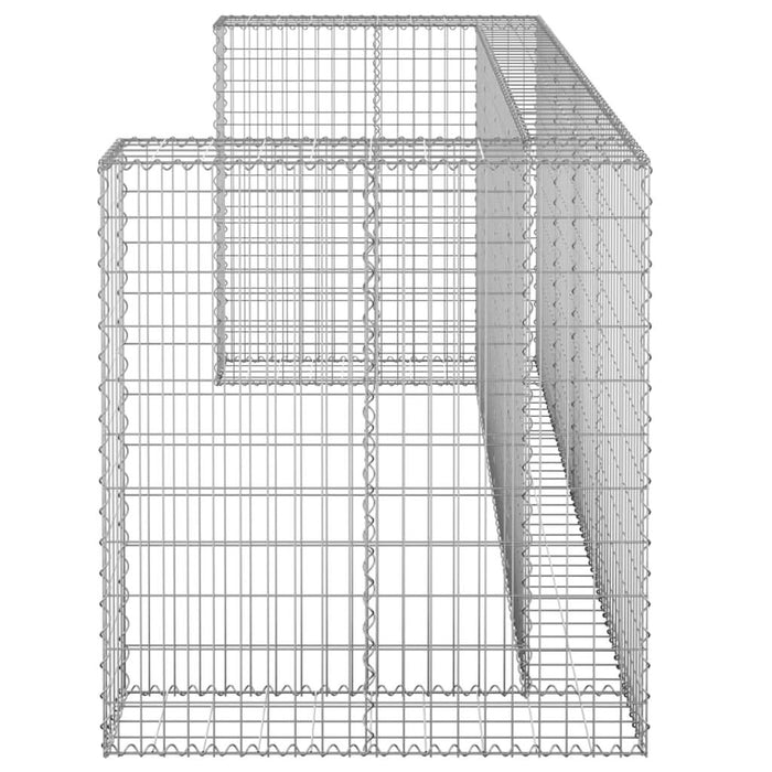 Perete gabion pentru pubele, 254x100x110 cm, oțel galvanizat - WALTI WALTI