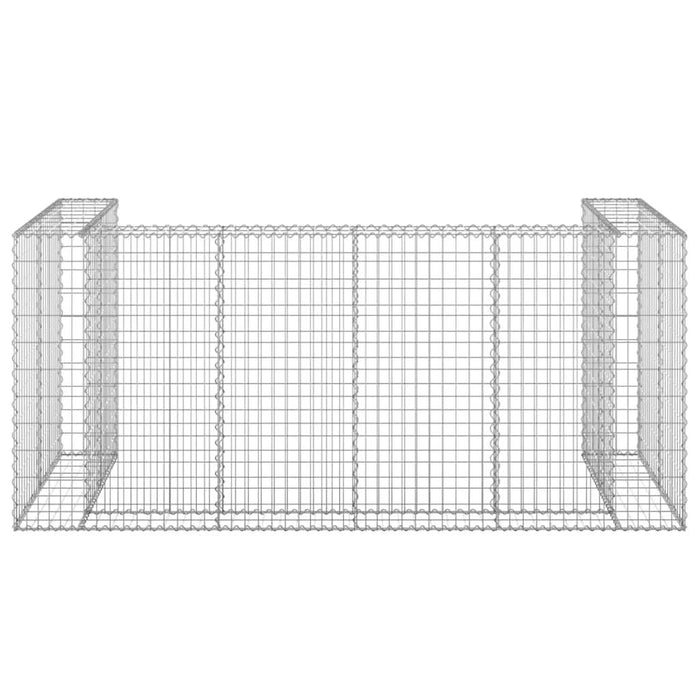 Perete gabion pentru pubele, 254x100x110 cm, oțel galvanizat - WALTI WALTI