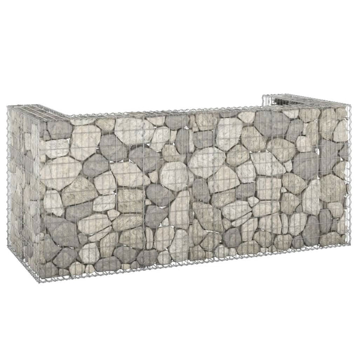 Perete gabion pentru pubele, 254x100x110 cm, oțel galvanizat - WALTI WALTI