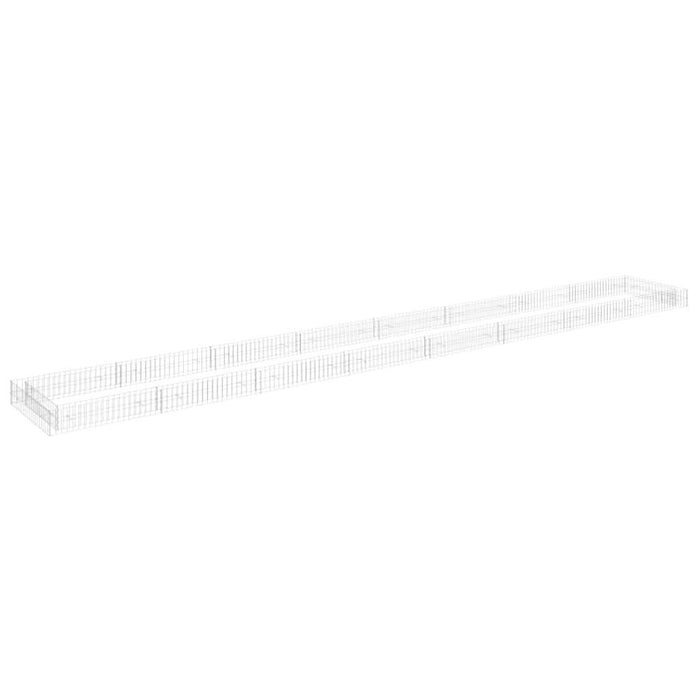 Strat înălțat de gabion, 800x100x20 cm, oțel galvanizat - WALTI WALTI