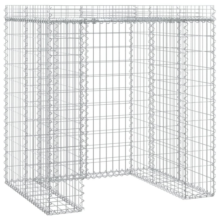 Perete gabion pentru pubela gunoi 110x91x120 cm fier galvanizat - WALTI WALTI