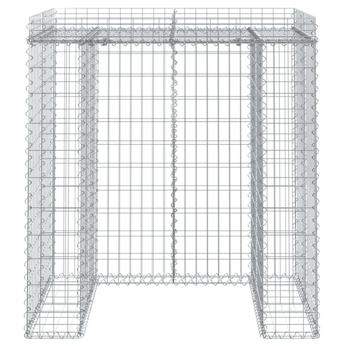Perete gabion pentru pubela gunoi 110x91x120 cm fier galvanizat - WALTI WALTI