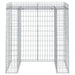Perete gabion pentru pubela gunoi 110x91x120 cm fier galvanizat - WALTI WALTI