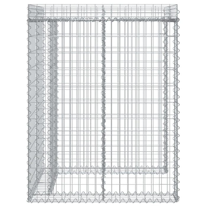 Perete gabion pentru pubela gunoi 110x91x120 cm fier galvanizat - WALTI WALTI