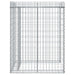 Perete gabion pentru pubela gunoi 110x91x120 cm fier galvanizat - WALTI WALTI