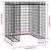 Perete gabion pentru pubela gunoi 110x91x120 cm fier galvanizat - WALTI WALTI