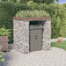 Perete gabion pentru pubela gunoi 110x91x120 cm fier galvanizat - WALTI WALTI