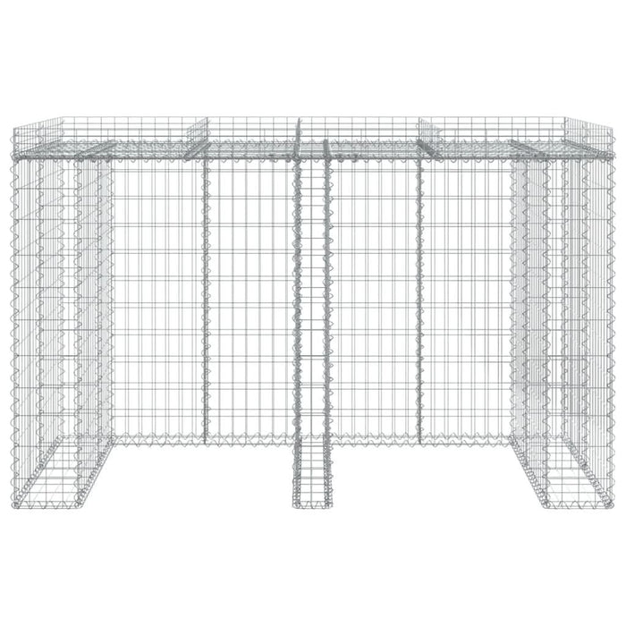 Perete gabion pentru pubela gunoi 192x91x120 cm fier galvanizat - WALTI WALTI