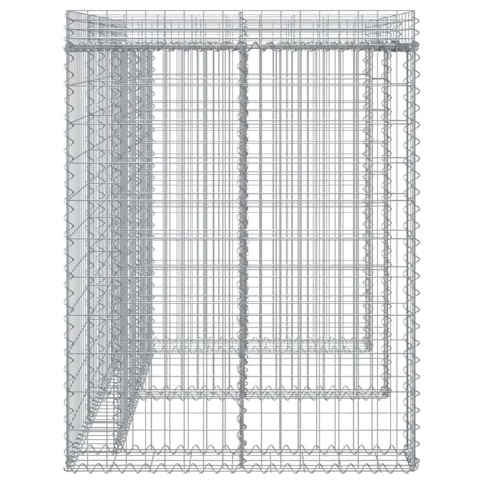 Perete gabion pentru pubela gunoi 192x91x120 cm fier galvanizat - WALTI WALTI
