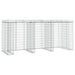 Perete gabion pentru pubela gunoi 270x91x120 cm fier galvanizat - WALTI WALTI