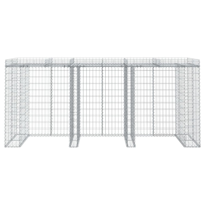 Perete gabion pentru pubela gunoi 270x91x120 cm fier galvanizat - WALTI WALTI