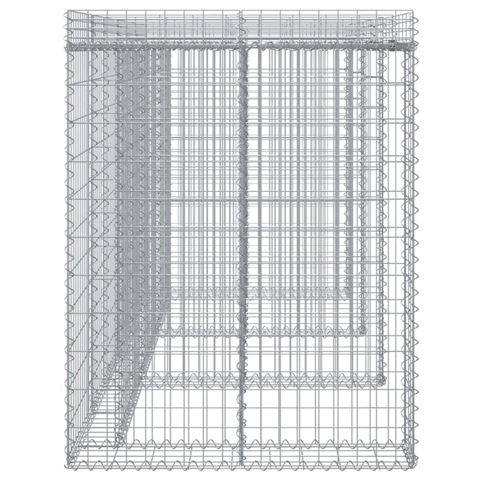 Perete gabion pentru pubela gunoi 270x91x120 cm fier galvanizat - WALTI WALTI