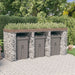 Perete gabion pentru pubela gunoi 270x91x120 cm fier galvanizat - WALTI WALTI