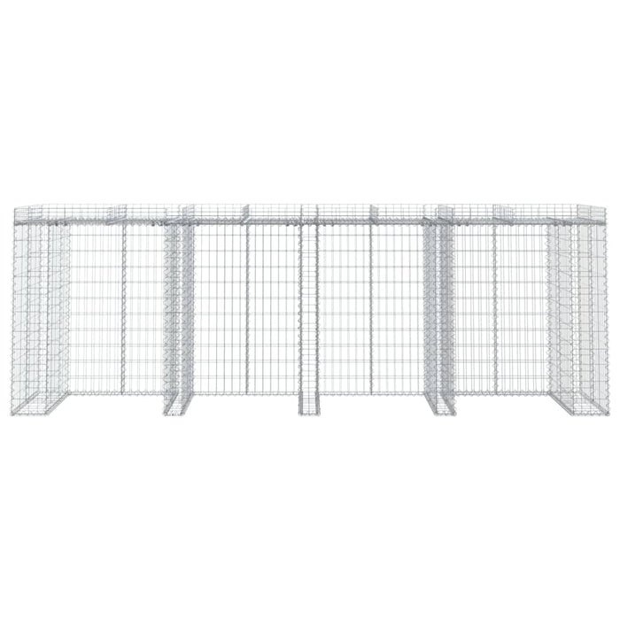 Perete gabion pentru pubela gunoi 350x91x120 cm fier galvanizat - WALTI WALTI