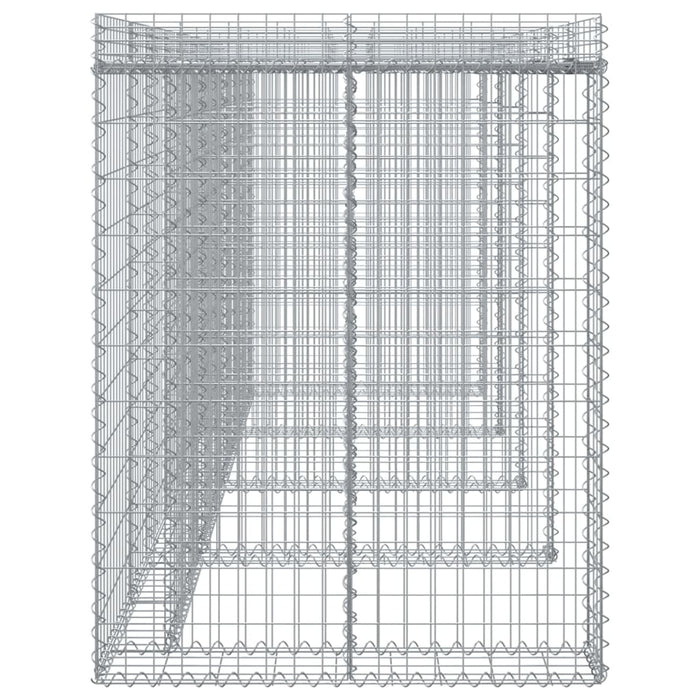 Perete gabion pentru pubela gunoi 350x91x120 cm fier galvanizat - WALTI WALTI