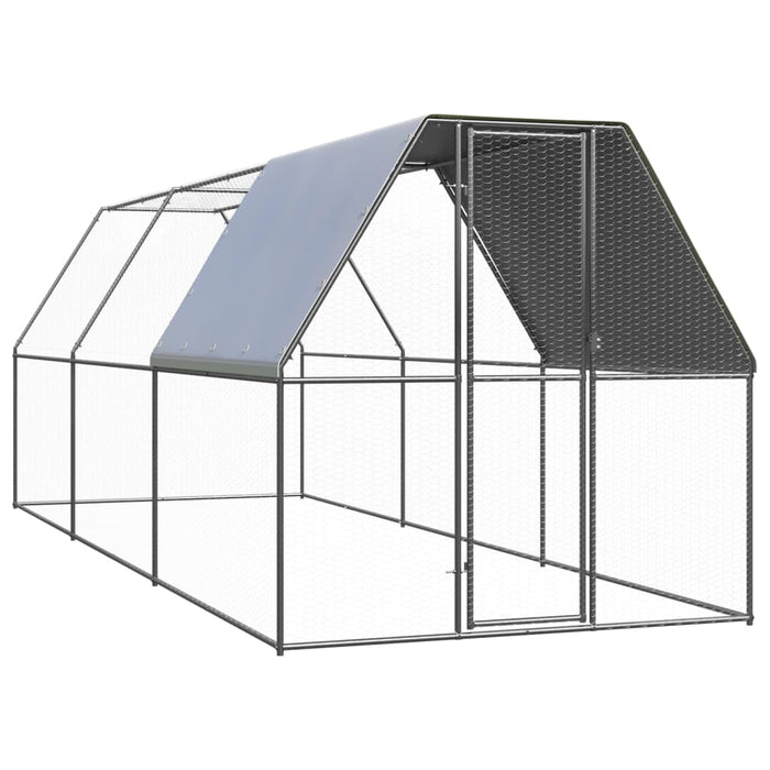 Coteț de exterior pentru păsări, 2x6x2 m, oțel zincat - WALTI WALTI