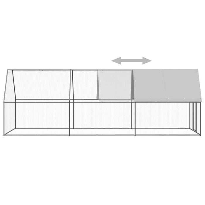 Coteț de exterior pentru păsări, 2x6x2 m, oțel zincat - WALTI WALTI